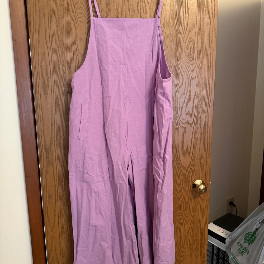 Purple Sleeveless Jumpsuit